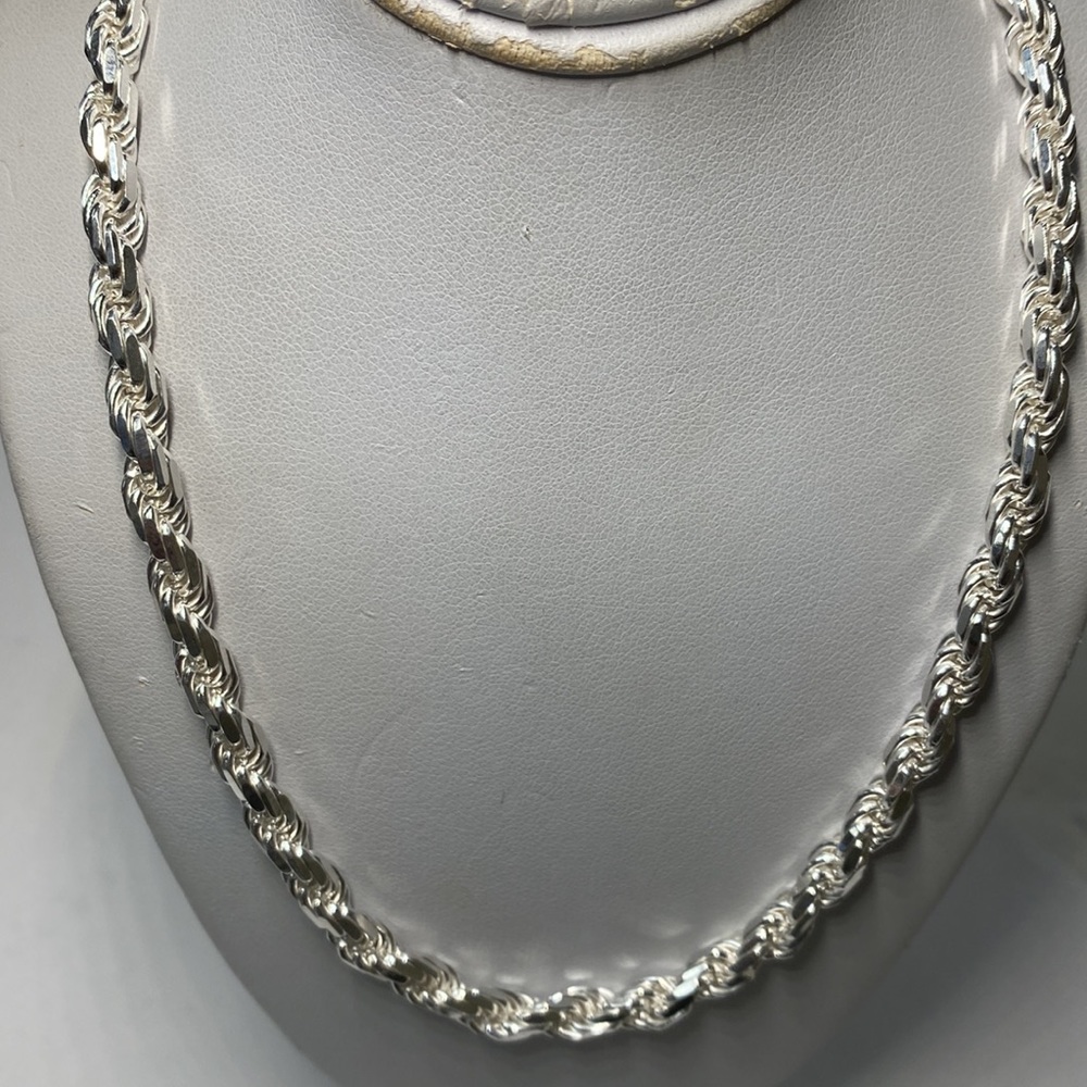 NEW Sterling Silver 925 Rope Necklace